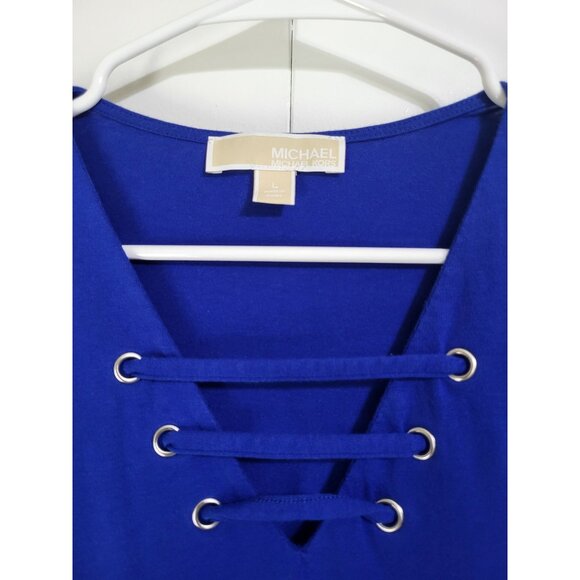 Michael Michael Kors Women's SZ LG Blue T Shirt Mini Dress - Picture 3 of 7